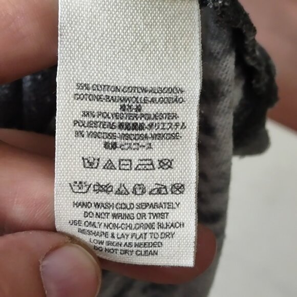 Free People Womens Tunic Gray Acadia Sz M Cotton Poly Burnout Oversized Henley - Picture 11 of 11